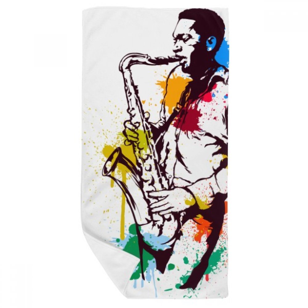 Serviette de Bain Douce Aquarelle 35x70cm pour Peau Sensible et Toilette
