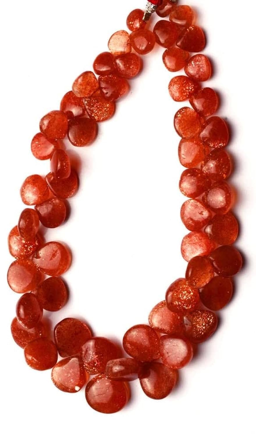 Pierre de soleil naturelle perles cœurs lisses 6-12mm LKBEADS