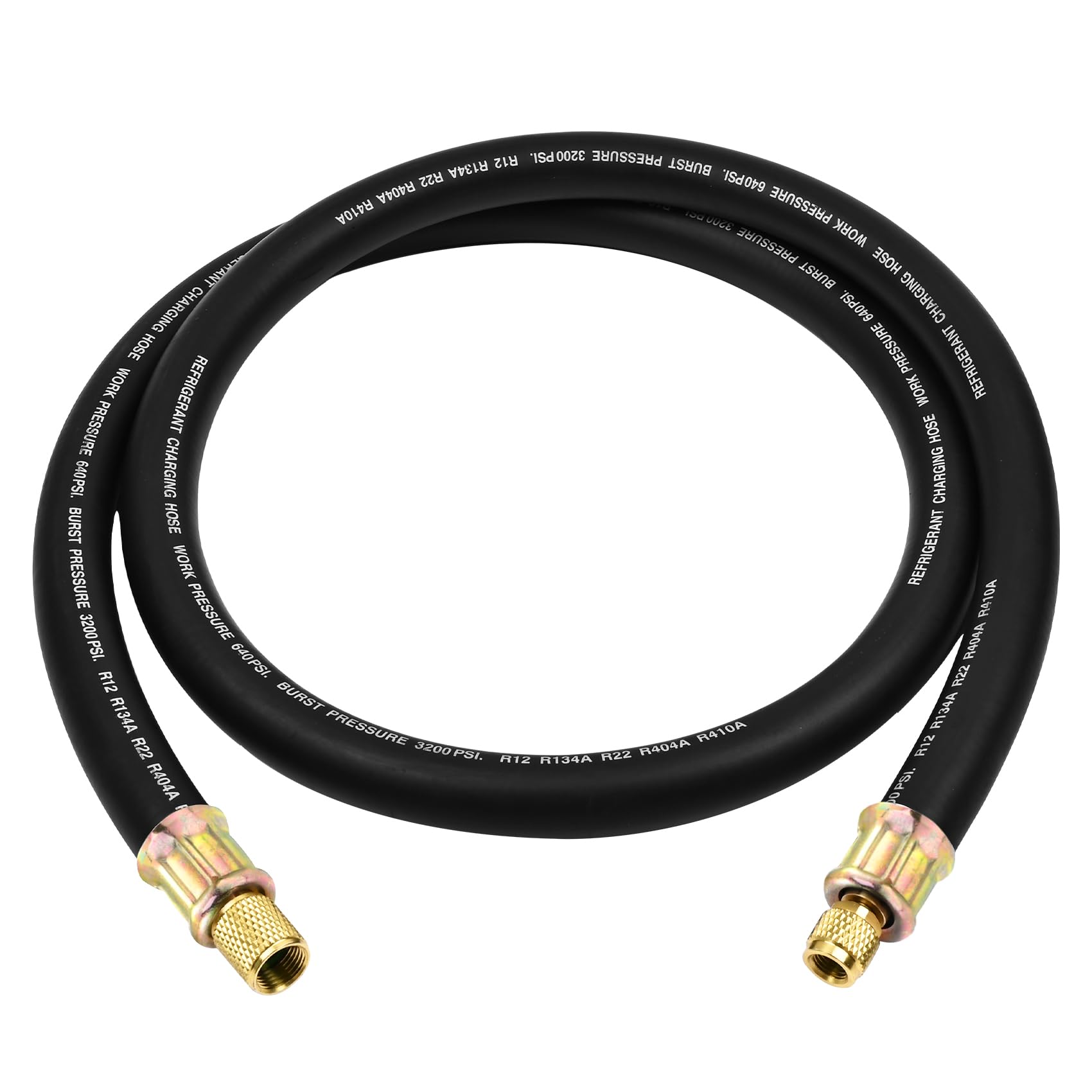 Photo 1 of 2026 Upgrade 1/2" HVAC Vacuum Hose, High-Flow Vacuum Certified Refrigerant Hose with 3/8" to 1/4" Fittings, 20 Microns Vacuum, Faster HVAC Evacuation and Recovery, 6-Feet, Black