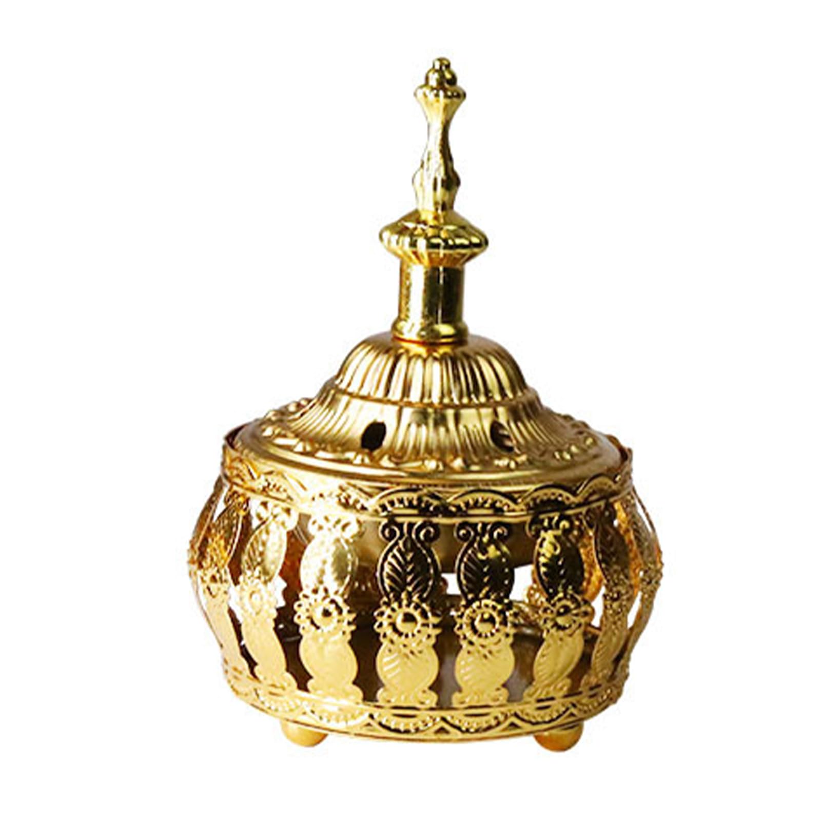 Hsyzygian Middle Eastern Iron Incenses Burners Frankincense Resin Bakhoors Holder Censers for Relaxation and Meditations Metal Incenses Holder