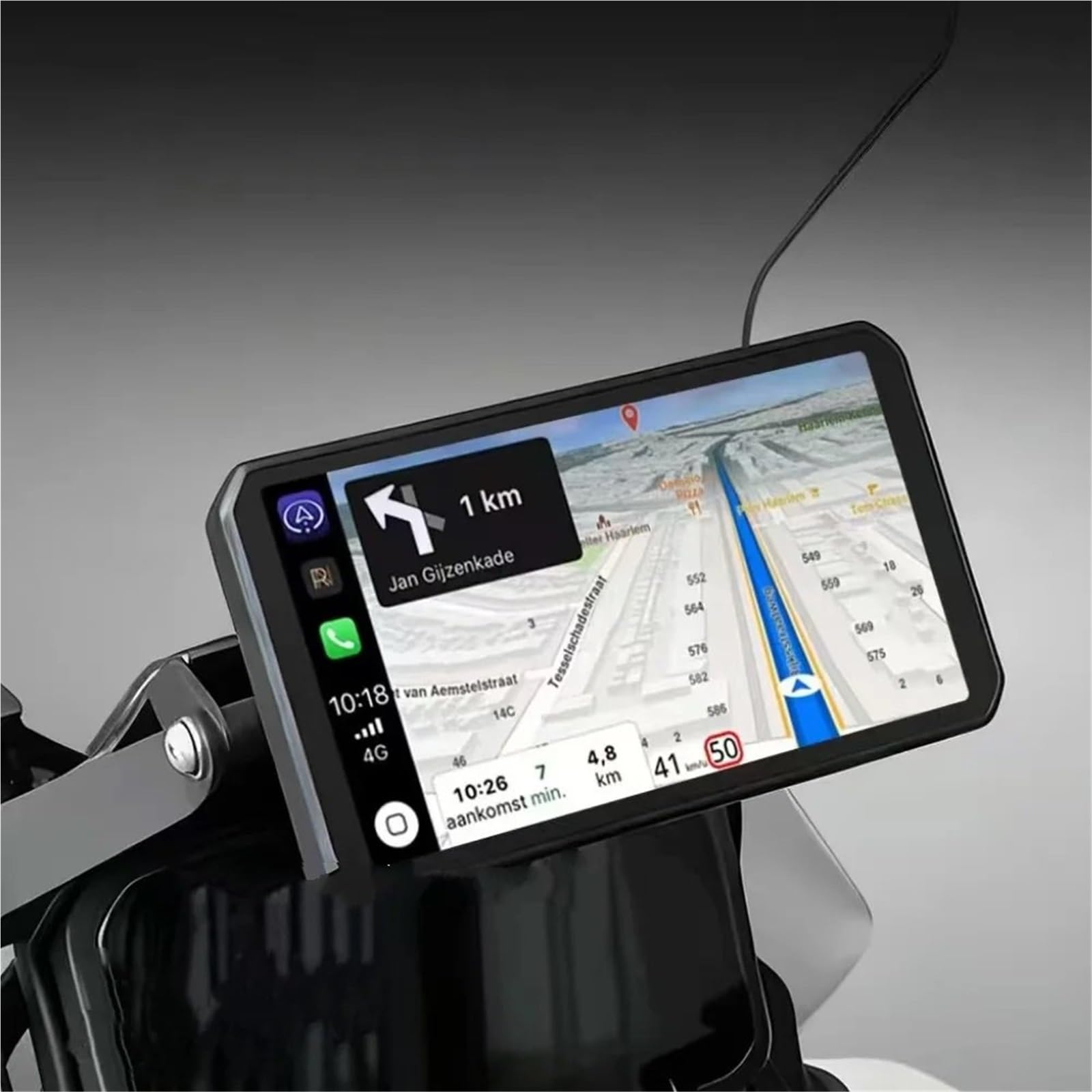 Uchwyt do nawigacji GPS Uchwyt na nawigację motocyklową, czarne części, uchwyt na nawigację GPS, pasuje do Hondy XADV 750 2021-(Silver)