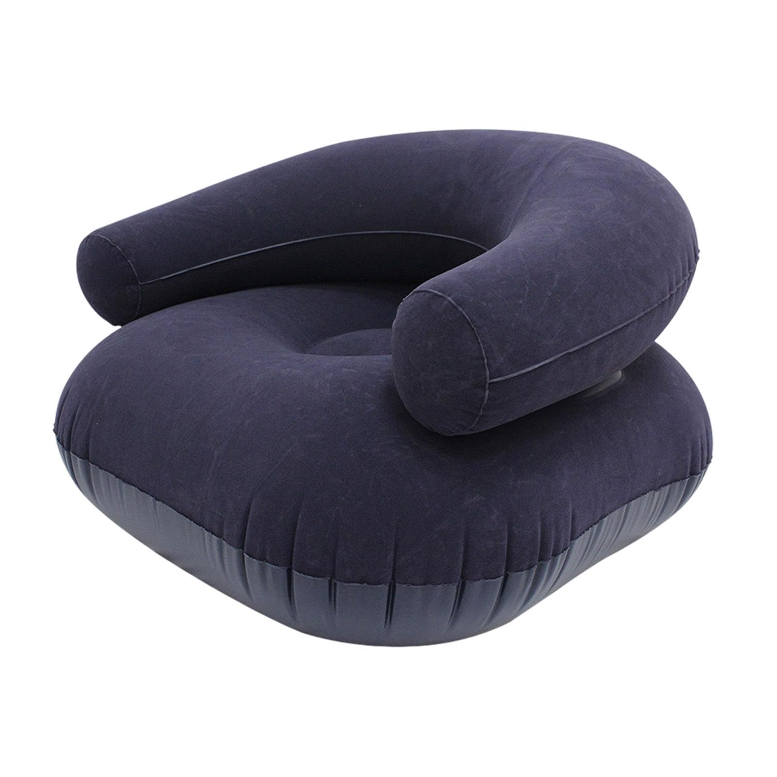 Inflatable Lounge Chair Soft Inflatable Lounger for Courtyard Indoor Bedroom Blue-image-26