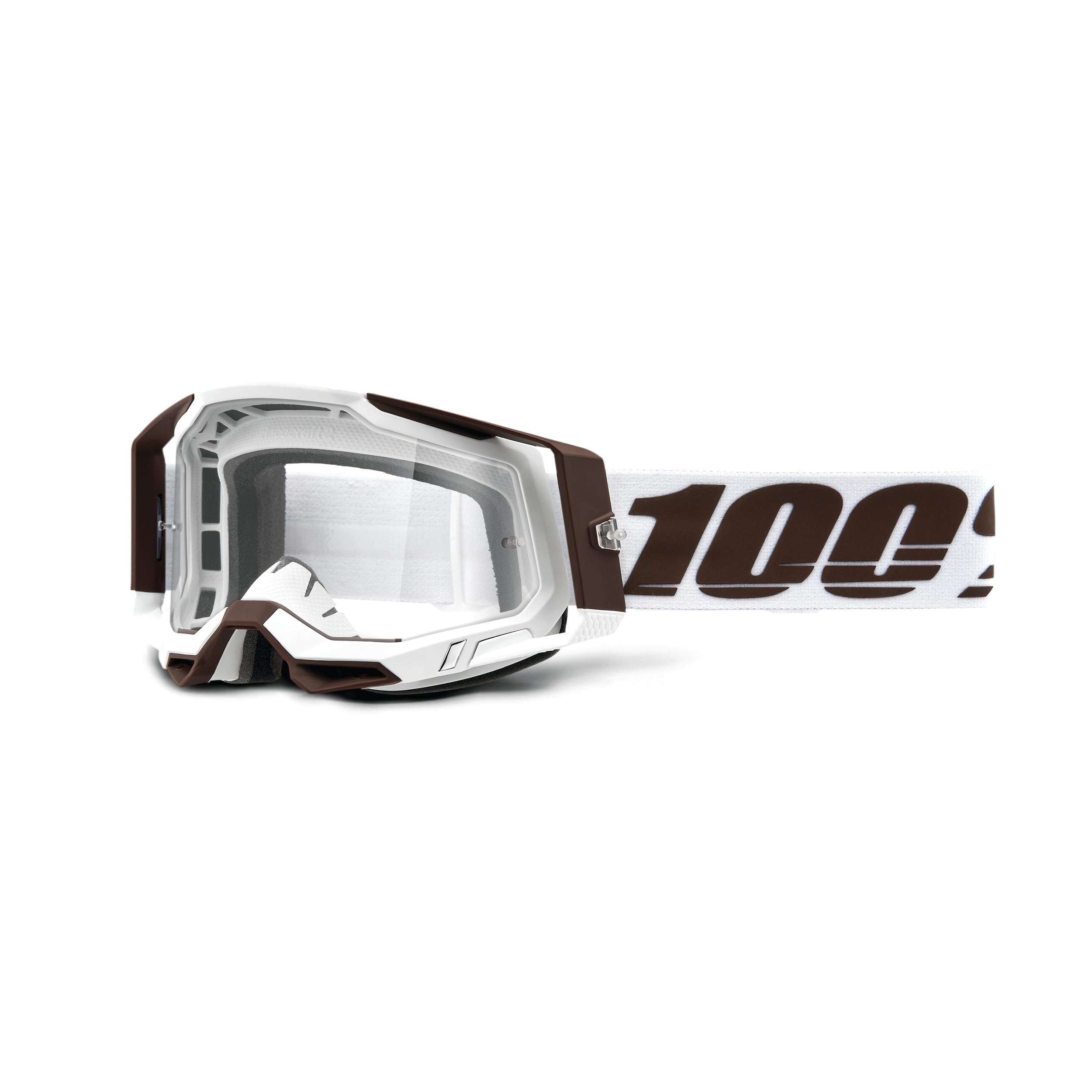 100% Racecraft 2 Motocross & Mountain Biking Goggles with Nose Guard - MX, MTB, Dirt Bike, Power Sport Protective Eyewear