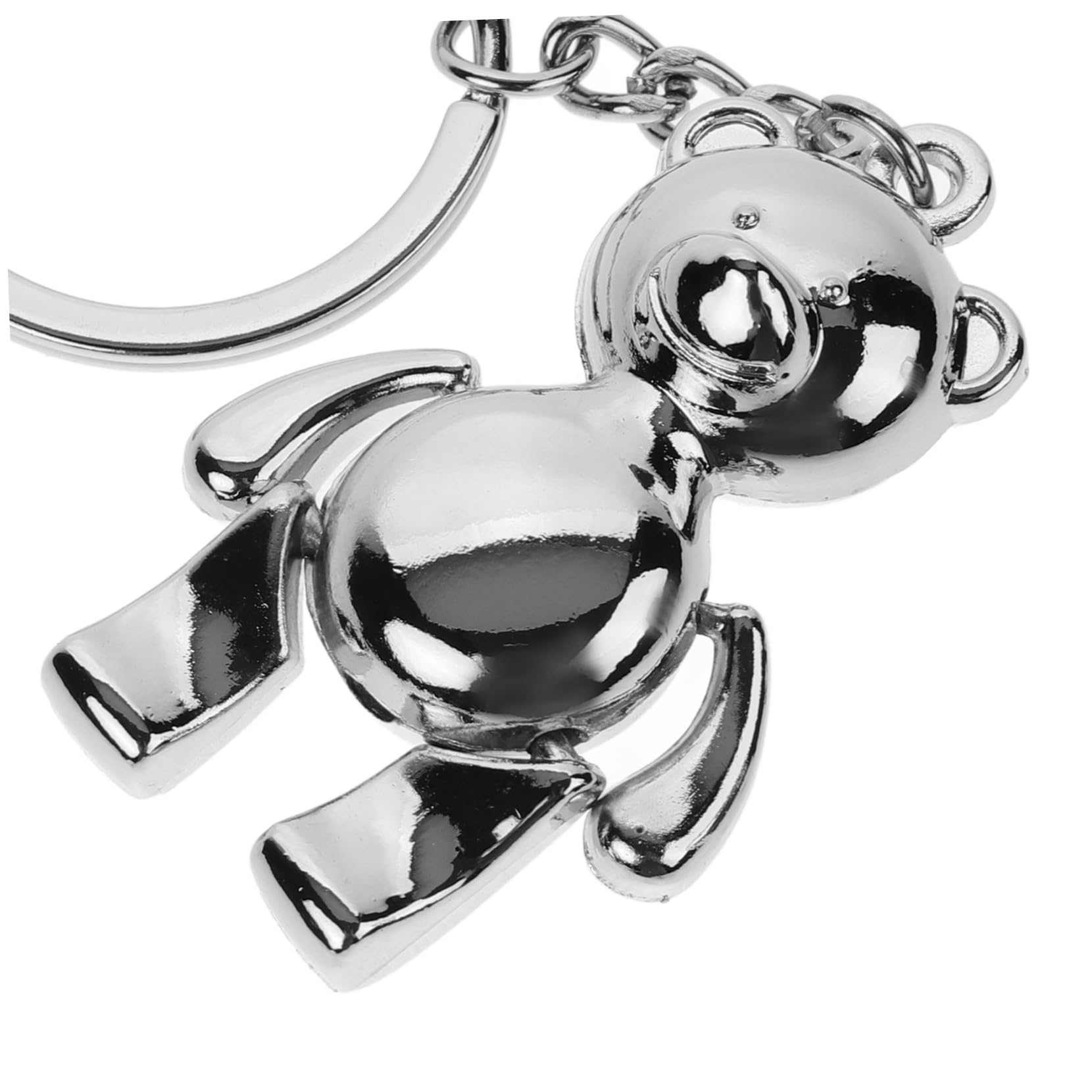 Orso Portachiavi Fascino Per La Chiave Mini Portachiavi Pendente Titolare Portachiavi Novità Simpatico Portachiavi Per Auto Portachiavi Da Boxe Lega Di Zinco Silver
