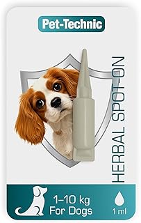 PET-TECHNIC Köpek Ense Damlası 1 ml | 0-10 kg Küçük Irklar İçin | Deri ve Tüy Bakımı | Palmorasa Yağı | Doğal Köpek Ense Damlasi
