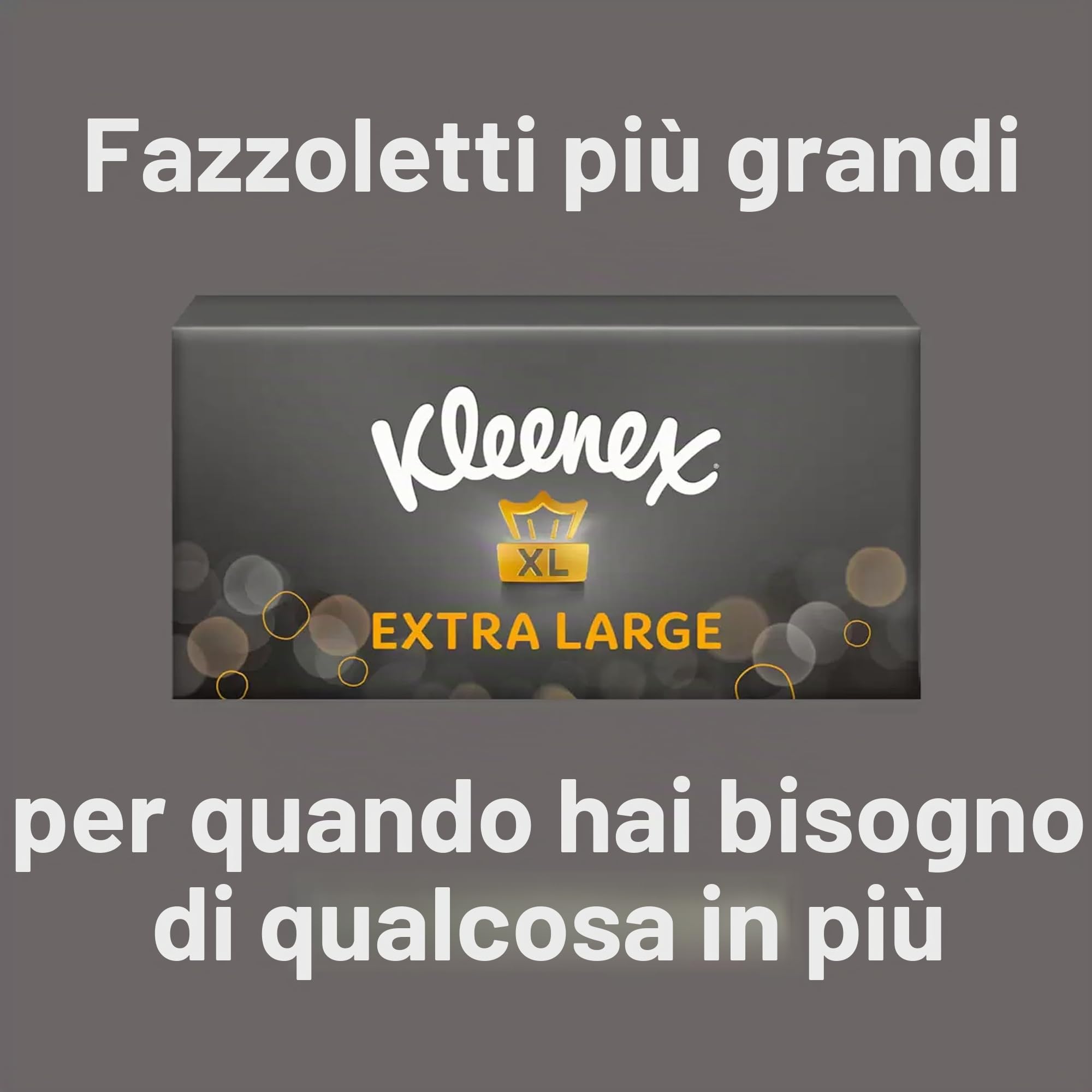 Kleenex Fazzoletti per il viso extra large da uomo, 2 veli, 90 fogli, confezione da 6