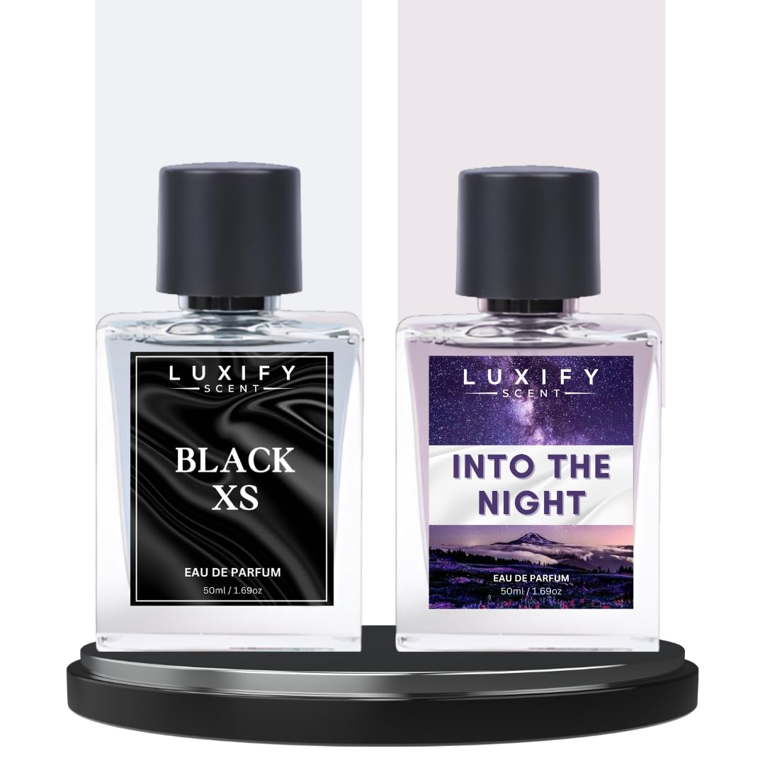 LUXIFY SCENT Black XS InTo The Night Perfume Notes of Cinnamon, Amber  Gardamon Fragrance Eau De Perfume| Unisex Fragrance Luxury Gift Pack