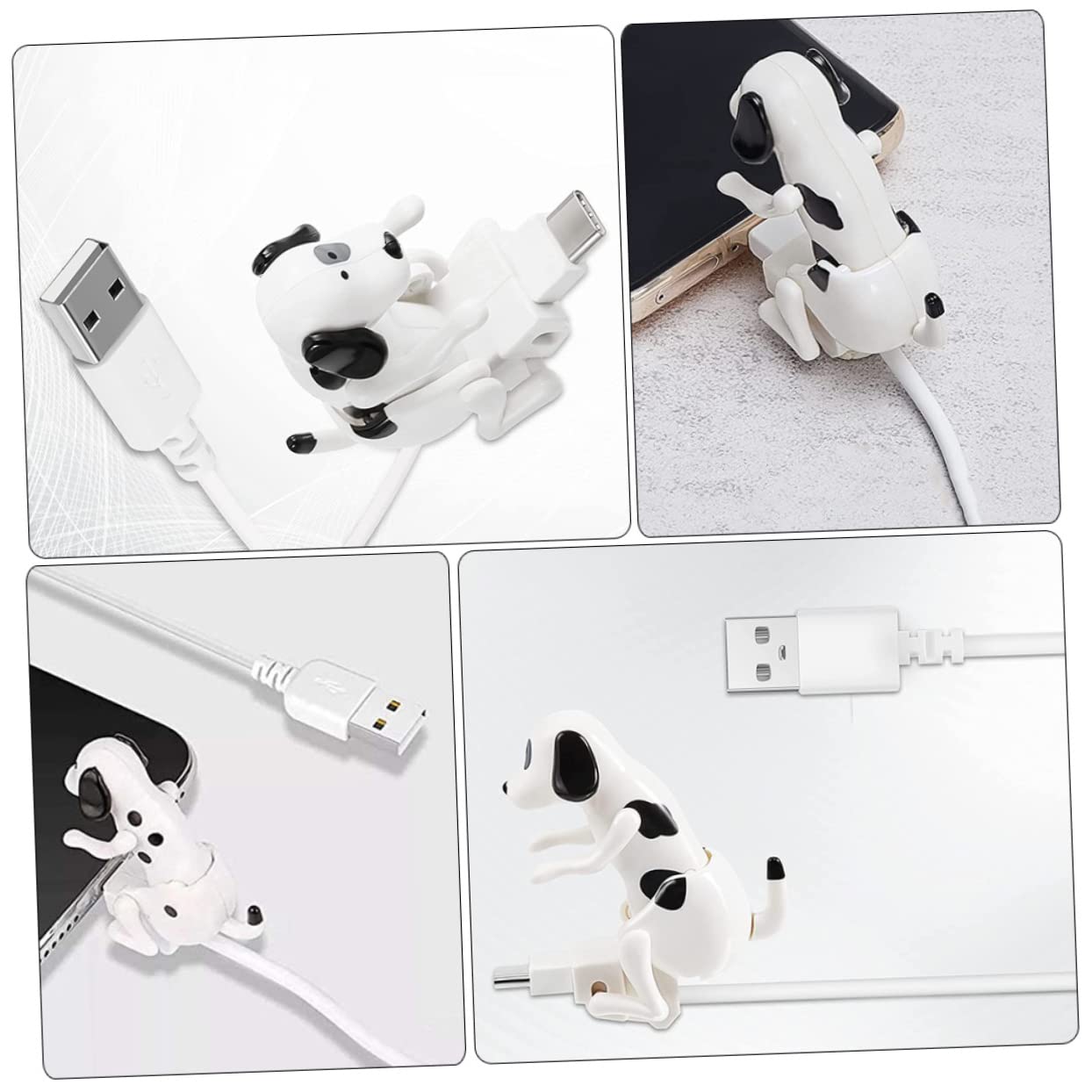Gadpiparty 5pezzi Cavo Di Ricarica Tipo-c Con Design Divertente Forma Di Cagnolino Accessorio Per Smartphone Cavo Dati Usb Resistente e Creativo Ricarica Veloce e Pratica Per Ufficio e Auto