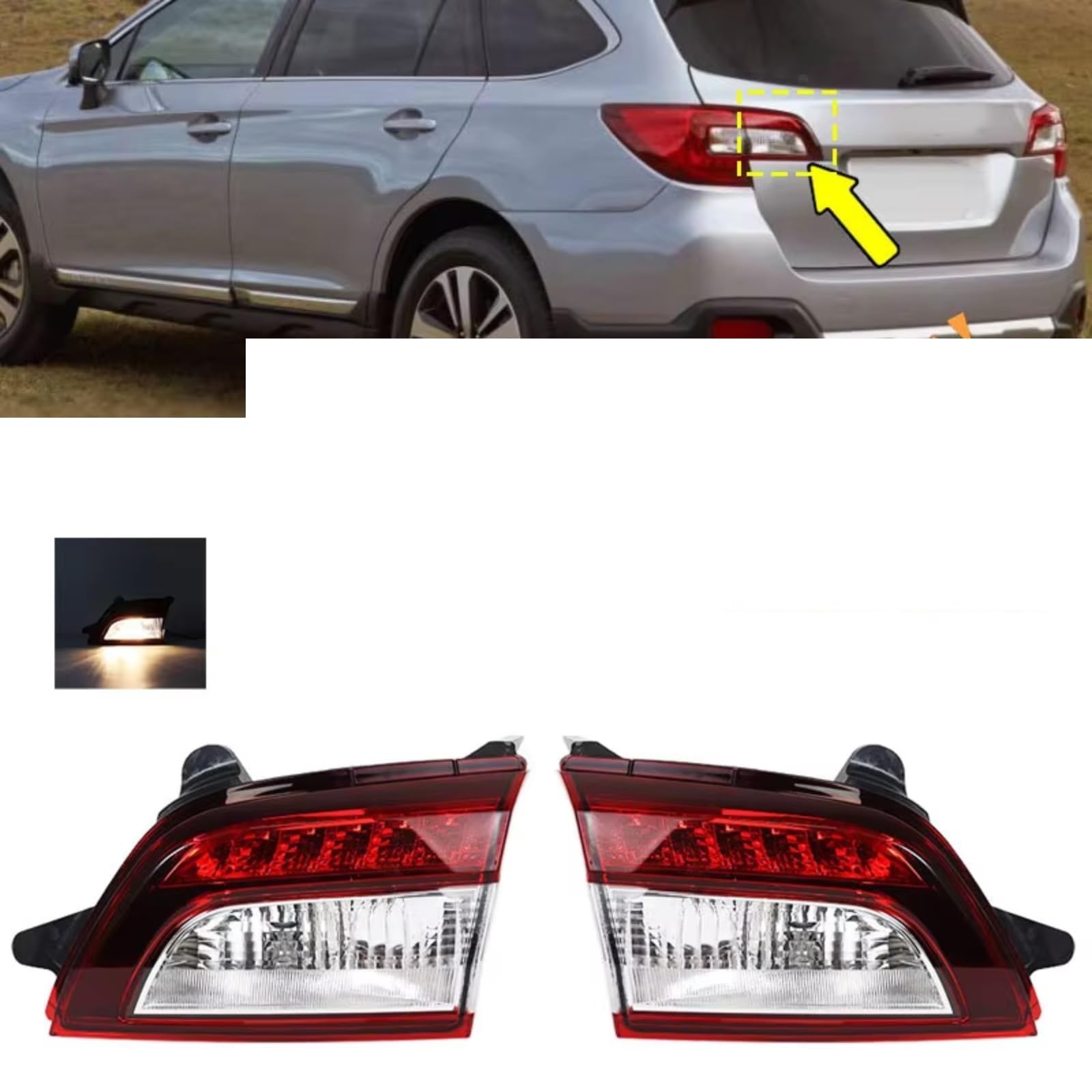 Piezas Automóvil Luz Trasera Interior Lámparas Freno Carcasa Lámpara Parachoques Trasero Compatible Con Subaru Para Outback 2015 2016 20107 2018 2019 2020 Lámpara Trasera
