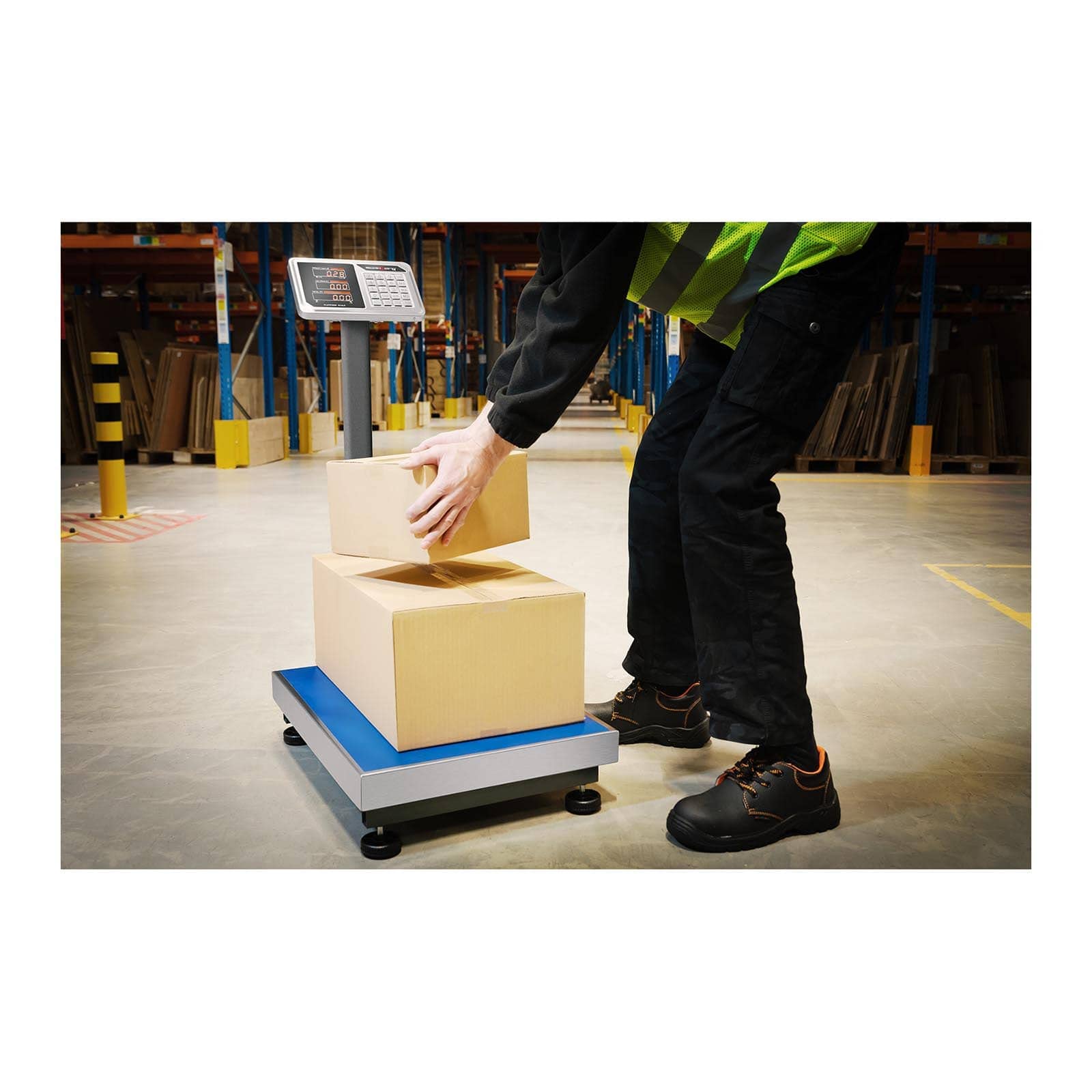 Steinberg Systems Báscula De Plataforma Balanza SBS-PF-150/20 (Plegable y móvil, Rango de pesaje 150 kg / 20 g, Superficie de pesaje 60 x 45 cm)