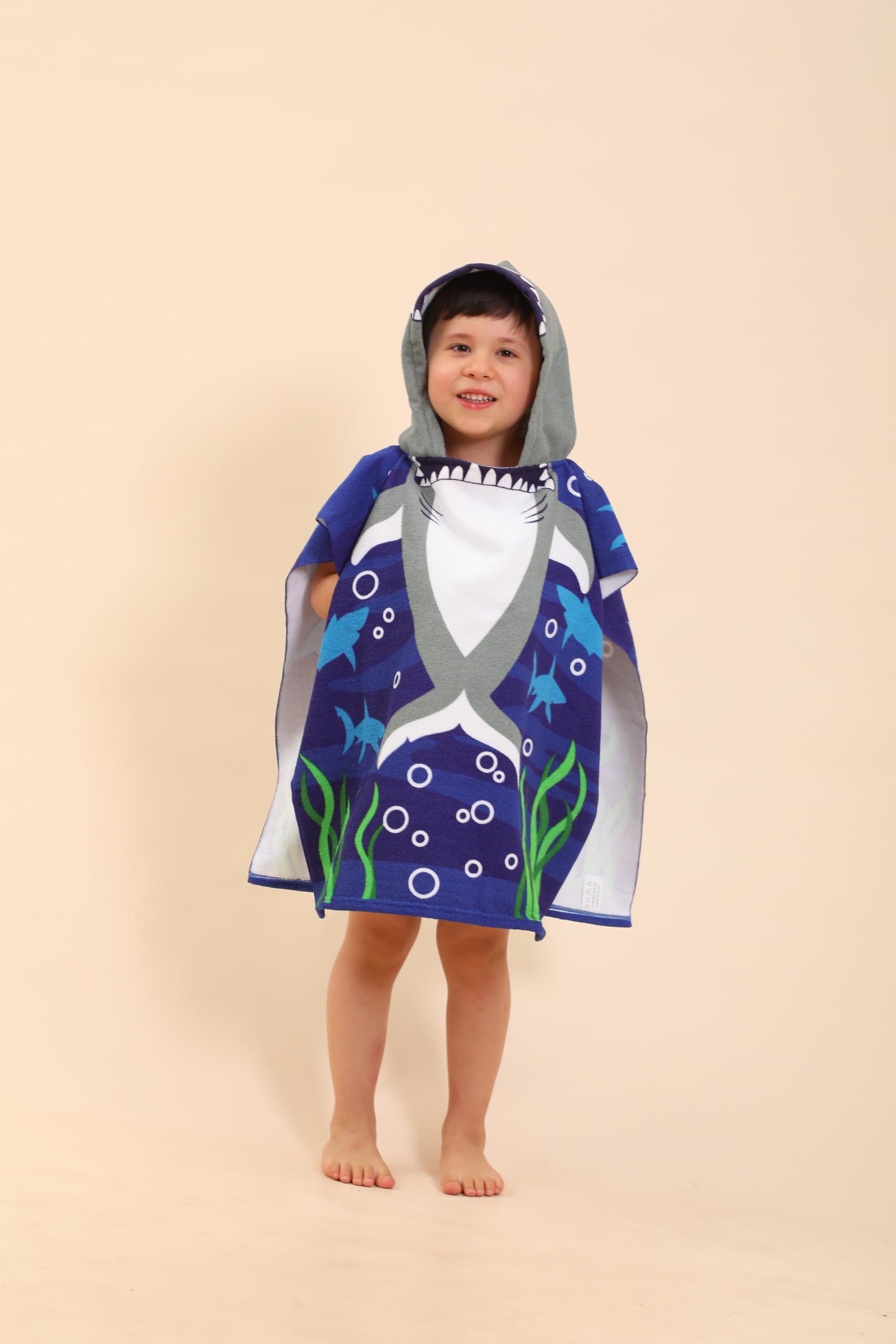 Shark Hooded Towels for Kids, Kids Beach Towels for Boys