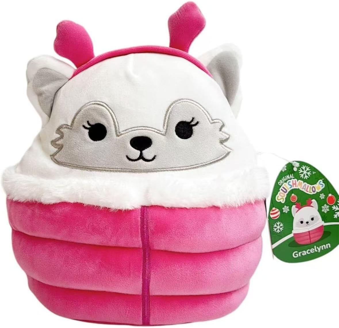 Squishmallows Original 12-Inch Official Jazwares Christmas Holiday Puffer Jacket Specialty 2025 Plush Stuffed Animal Toy - Add to Your Squad - Gift for Kids, Girls & Boys (Gracelynn The Winter Fox)