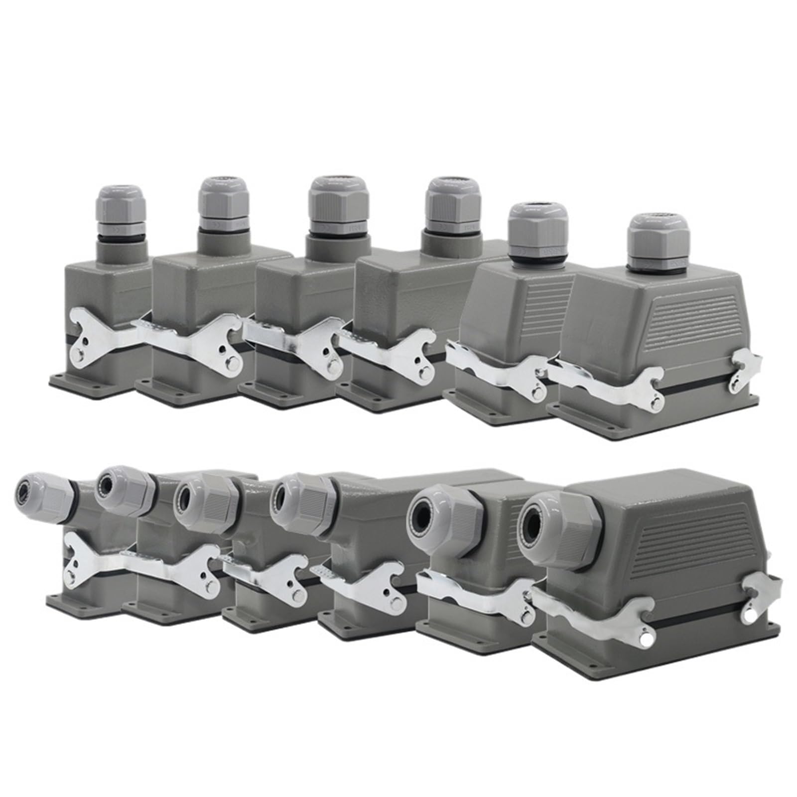 Connecteur rectangulaire 32 broches HDC-HE-32 pour liaison latérale étanche IP65 16A 500V