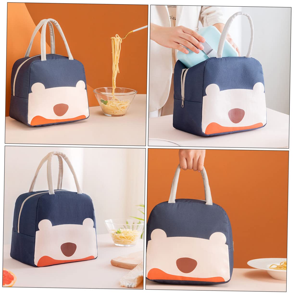 Bolsa de Almuerzo Oxford Azul Marino Asa, y Térmica