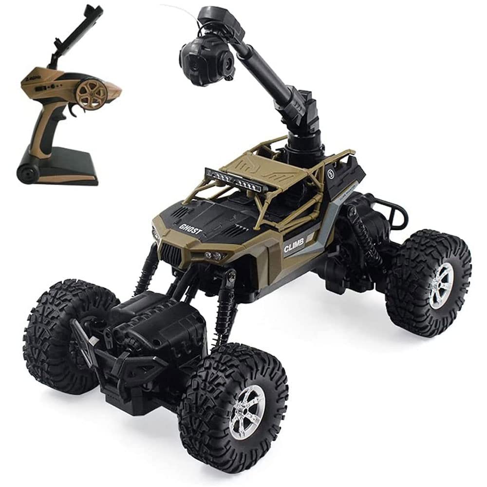 RC Cars 1/16 Scale Off-Road Remote Control Truck Remote Control Car with 480P HD FPV Camera High Speed Monster Trucks for Kids Adults Gift for Boys and Girls