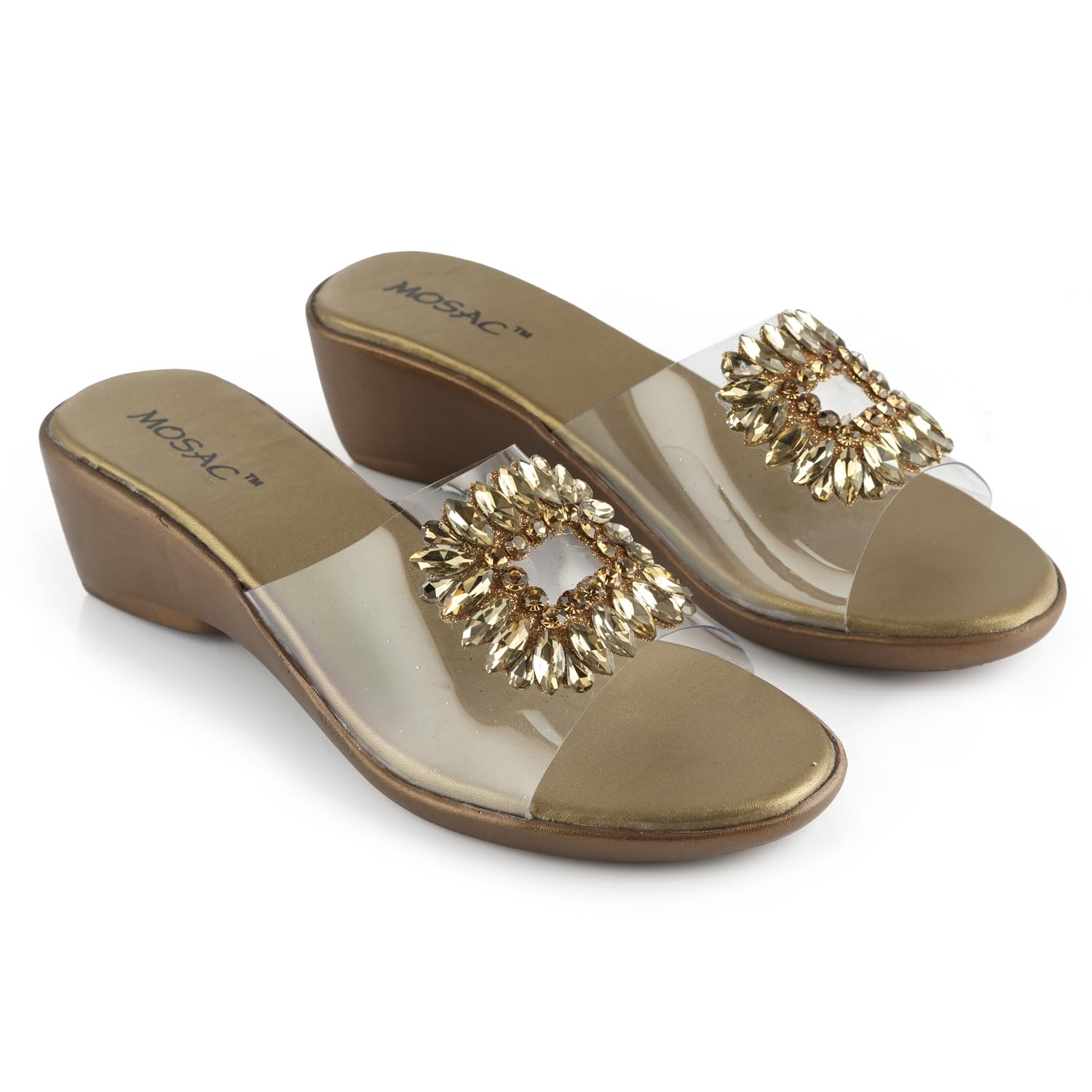 MOSAC Casual Heel Sandals Solid Comfortable Sole For Womens & Girls (Copper, 8) (B0CLJLXPSM) Amazon Price History, Amazon Price Tracker