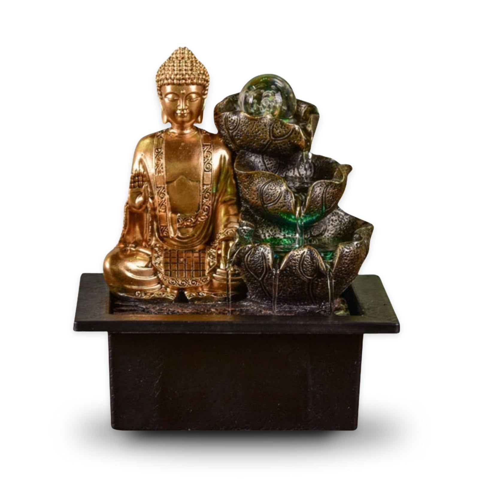 Fontaine Bouddha Zen'Light - LED Et Eau - Déco Apaisante Bureau