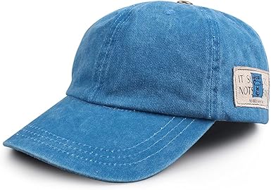 Pesaat Enfant Chapeau De Soleil Printemps Ete Bebe Casquette Pour Fille Garcon Coton Lave Chapeau A La Mode 2 A 6 Ans Bleu Amazon Fr Vetements