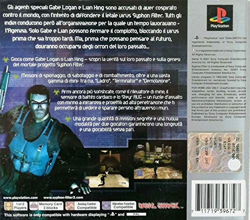 Syphon Filter 3 PS1 Versione Platinum