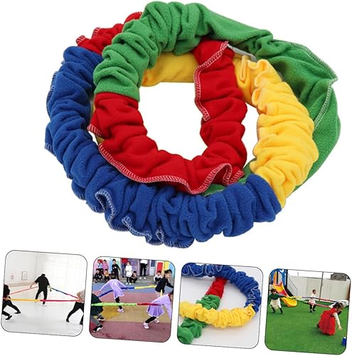 Miniatura 8 de BESPORTBLE Banda elástica para jardín de infantes, anillo de rally, competición deportiva, ejercicio de tira y afloja, bandas elásticas para niños,