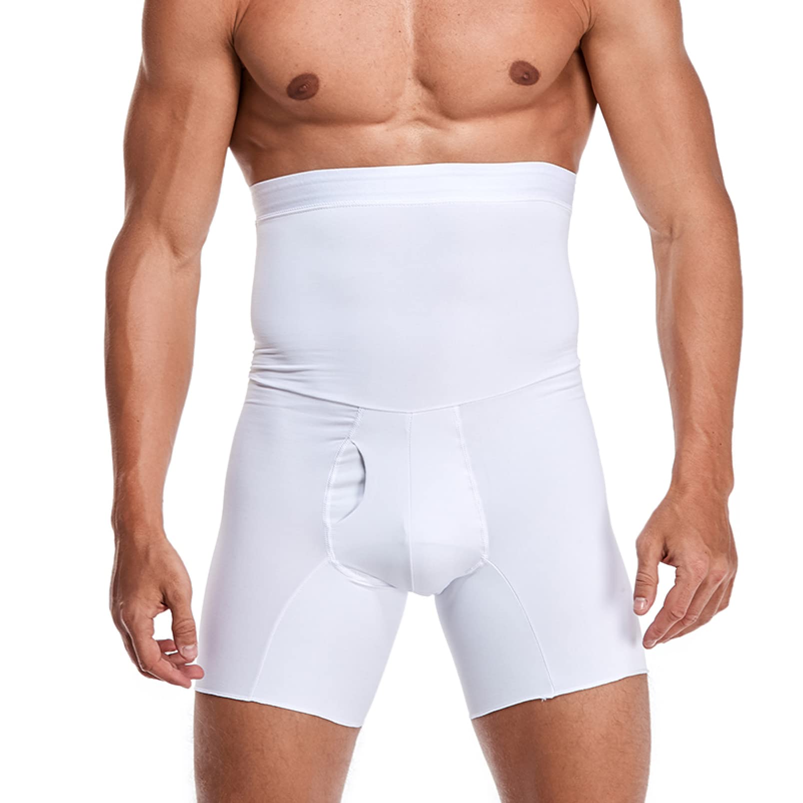 Faja Moldeadora de Cuerpo para Hombre, Ropa Interior Moldeadora de Muslos sin Costuras, cinturón Abdominal, Bragas potenciadoras de Cadera para Adelgazar Cintura