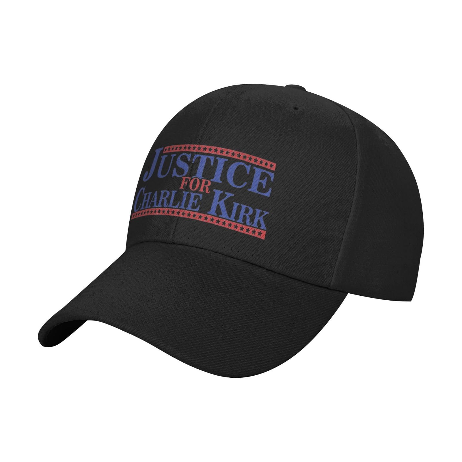 Peiyeety Unisex Black Rip Charlie Kirk Hat Justice For Charlie Kirk Baseball Cap For Men And Women Adjustable Golf Dad Hat