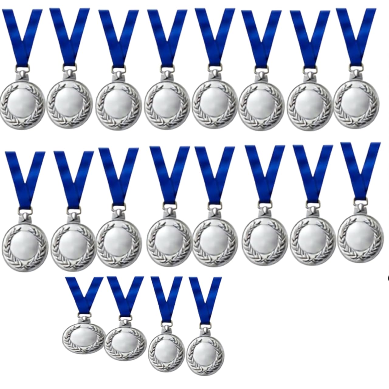 Silver Prize Medal Pack of 20 for Kids | Sports Day, Classroom Competition & Achievement Awards (Medal-4)-picture-12