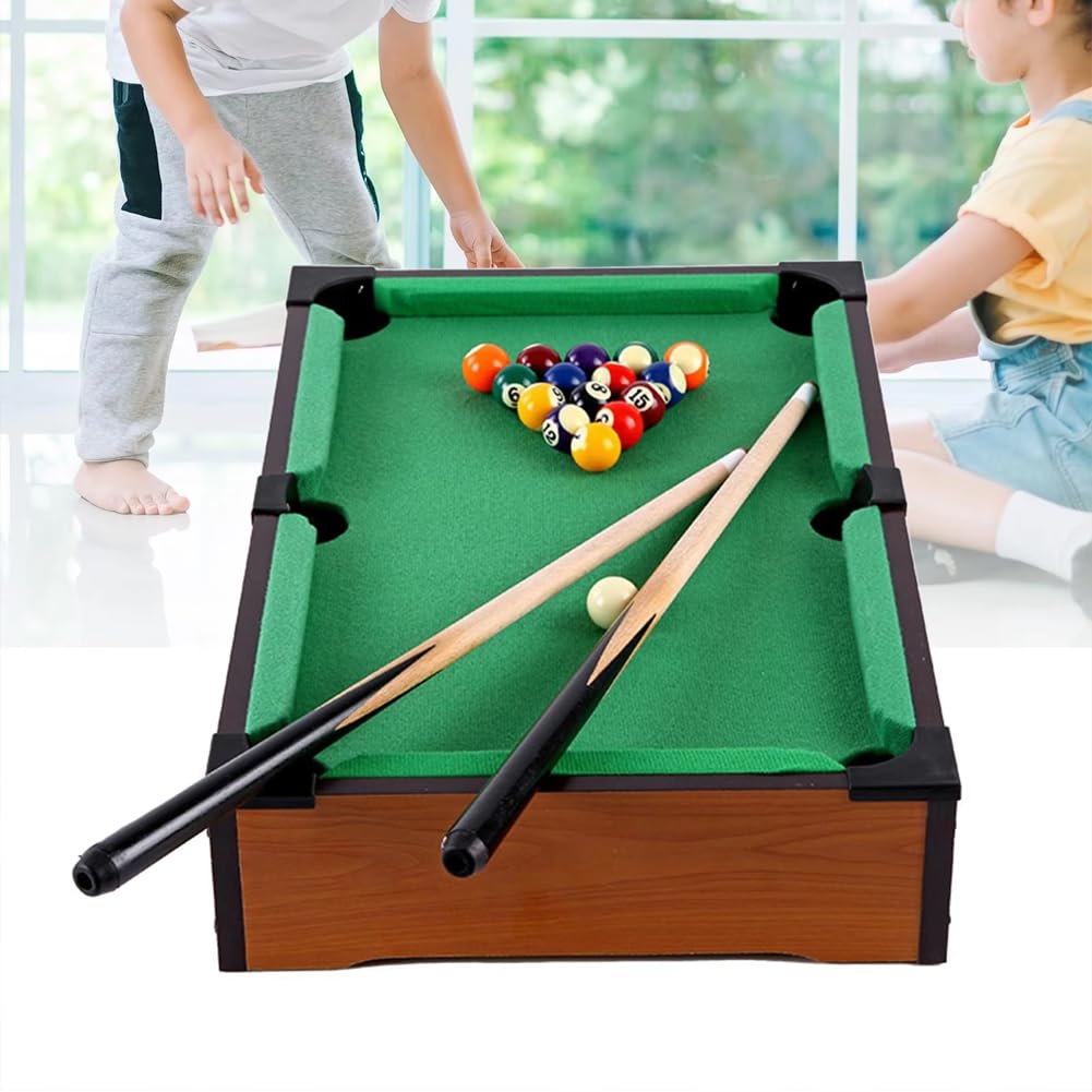 BAKAJI Carambola da Tavolo con Stecche e Palle con Triangolo, Biliardo da Casa con Palline e Accessori per Adulti e Bambini, Gioco di Società Idea Regalo con 6 Buche, 51 x 31 x 10 cm
