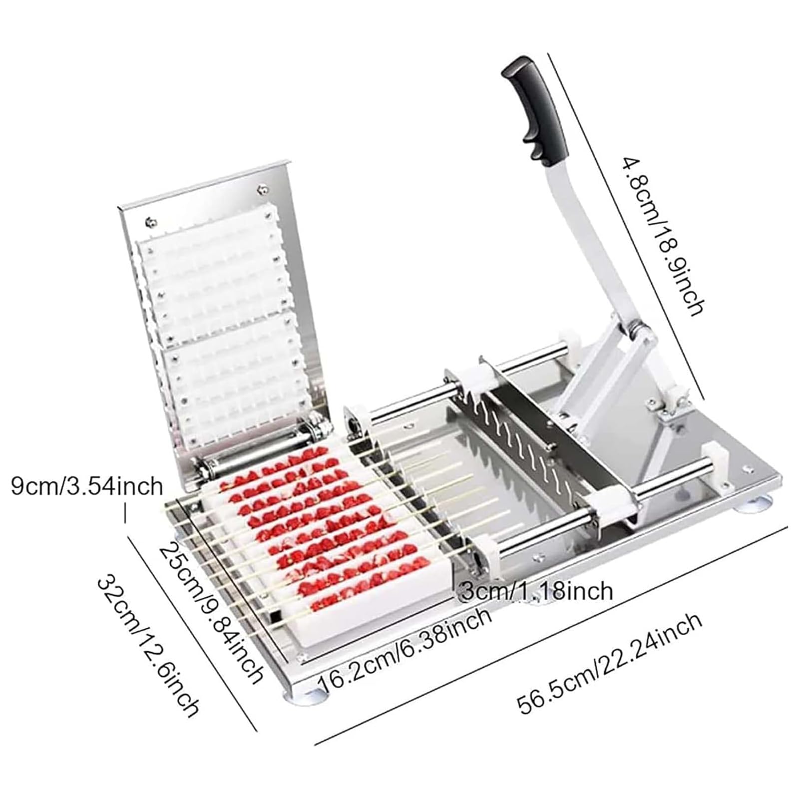Caja para hacer kebab de acero inoxidable, máquina de pinchos de carne para asar al aire libre, herramienta esencial para barbacoa