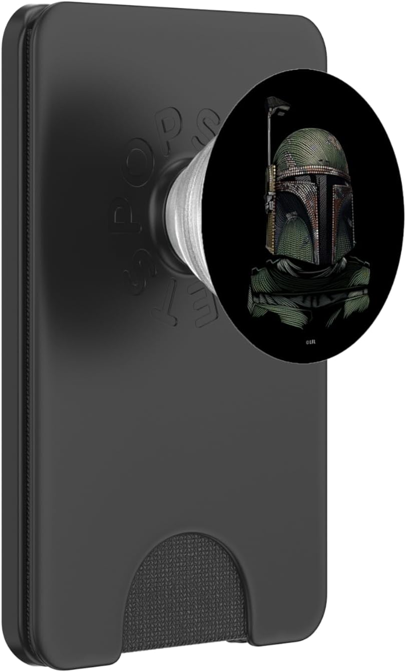 Star Wars Boba Fett Helmet Pointillism Art PopSockets PopGrip for MagSafe