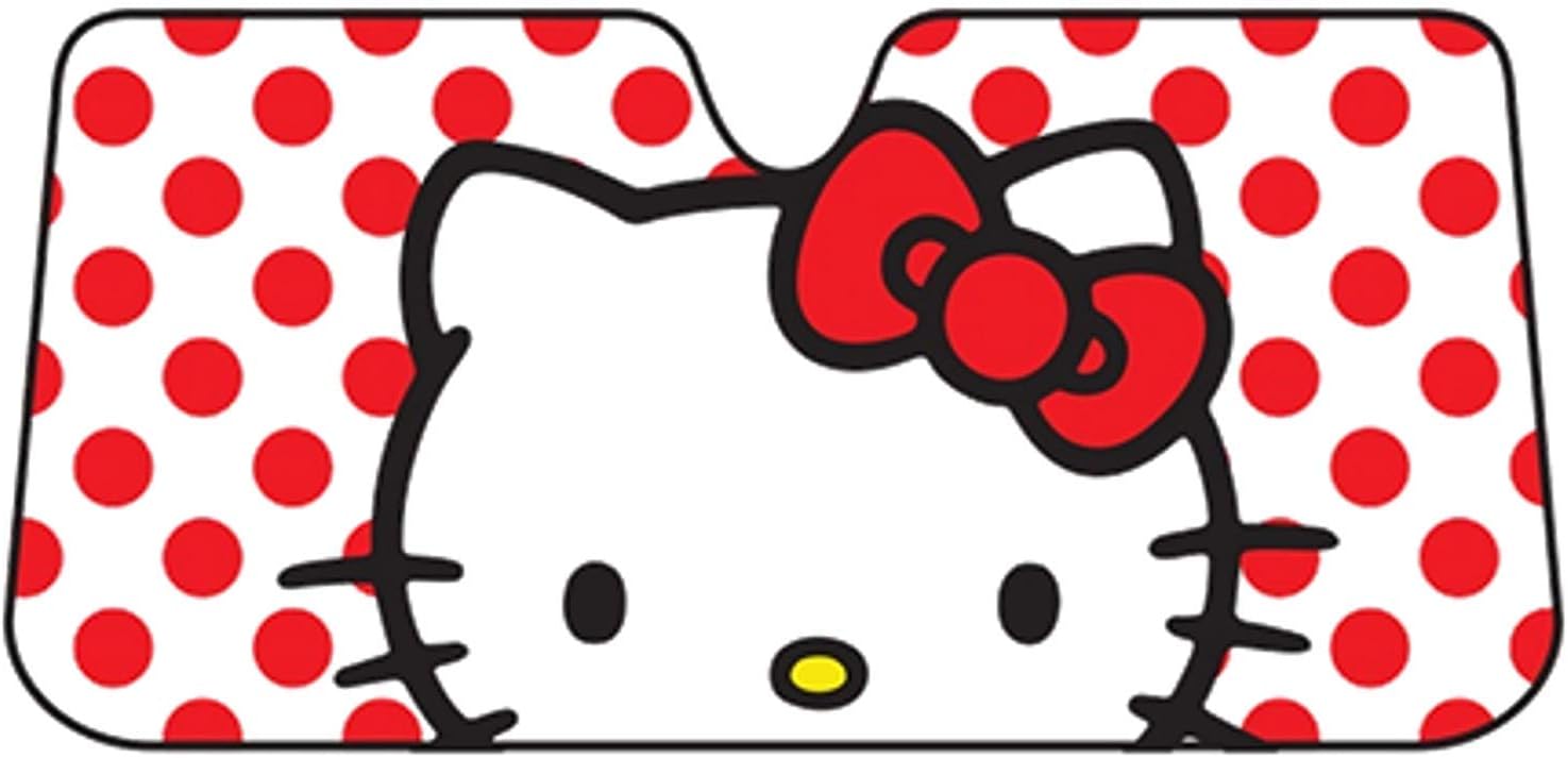 Sanrio Hello Kitty Dots Windshield Sun Shade Accordion Sunshade
