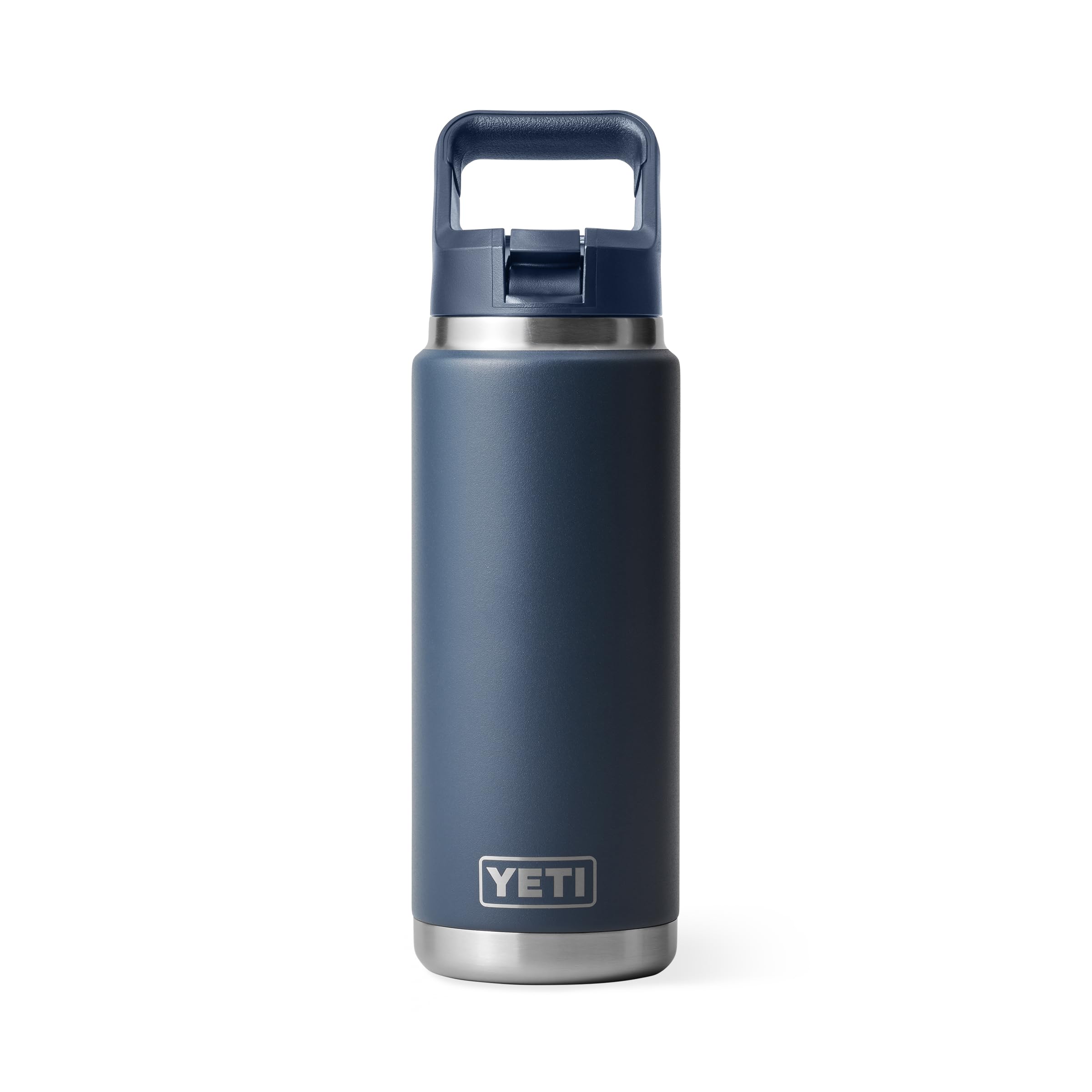 Rambler 26 oz Bottle, Vacuum Insulated, Stainless Steel with Color Matching Straw Cap