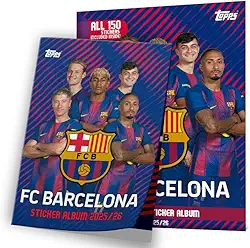 Topps - Kit Álbum e Figurinhas BARCELONA 2025/26 - Completo