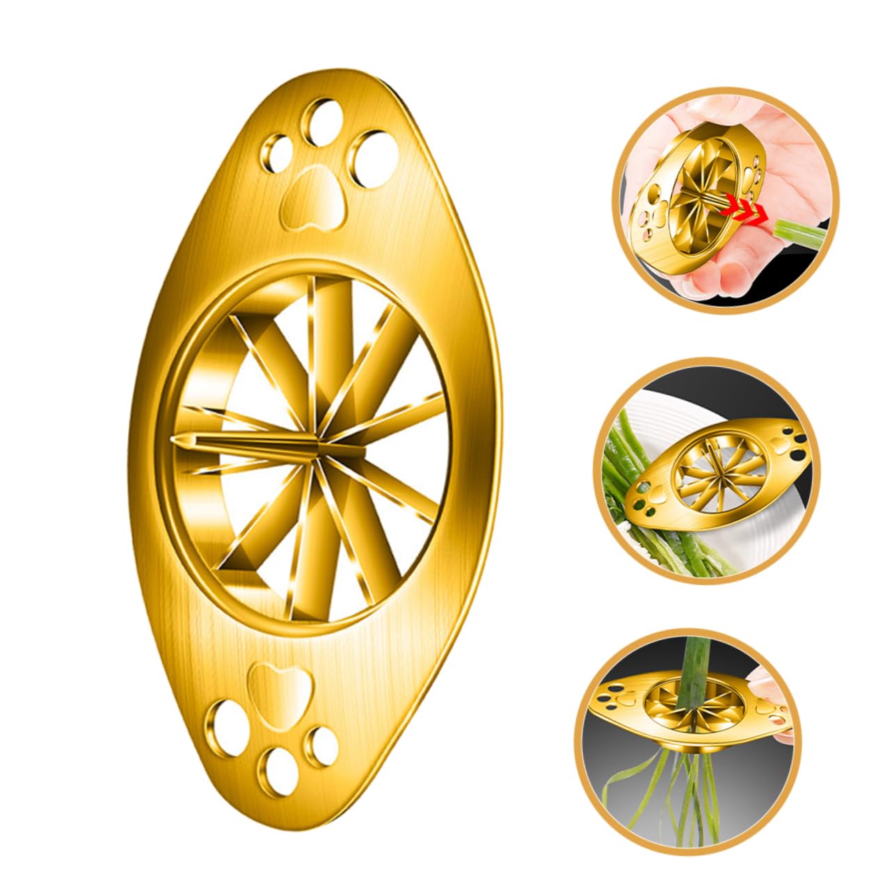 OUNONA Home Sliced Scallion Shredder Slicer Kitchen Vegetable Slicer Easy to Use Onion Tool