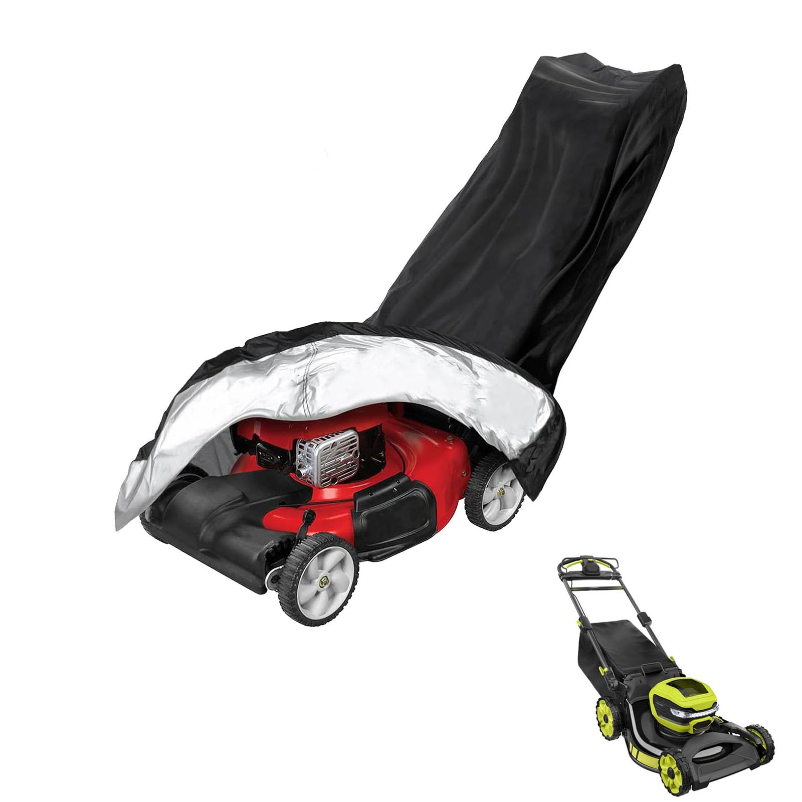 lawnmower cover Compatible with Ryobi RY40HPLM01B ,waterproof and sun,suitable for indoor and outdoor use all year round, comes with a storage bag — image 1