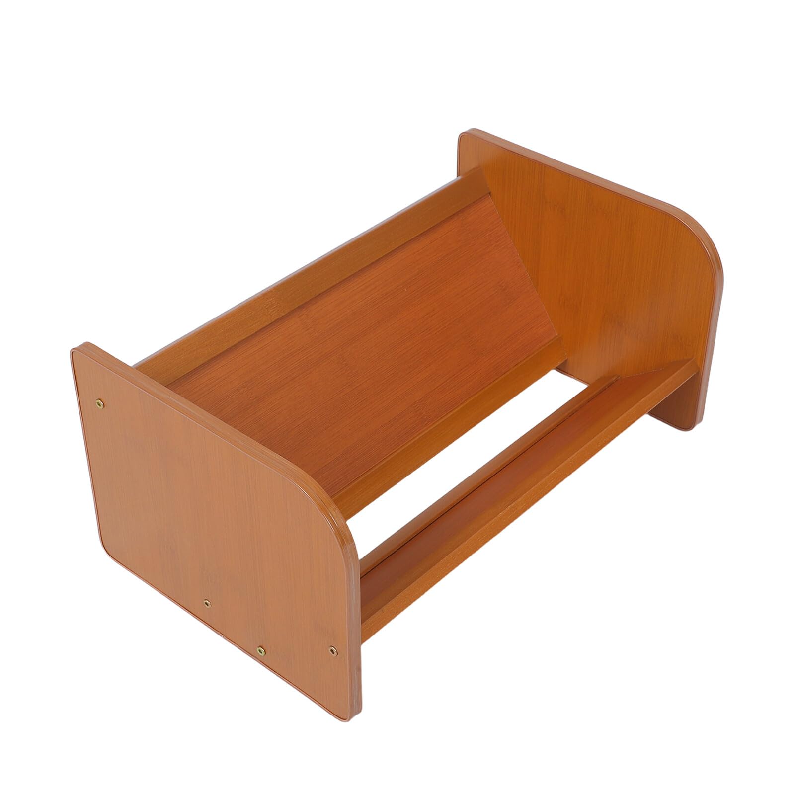 Levemolo Scaffale Porta Vinili e CD in Bambù Marrone, Organizer Versatile da Scrivania Salvaspazio per Ambienti Professionali e Ufficio Decorativo