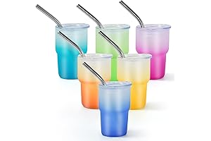 AGH 6 Pack 3 oz Frosted Sublimation Mini Gradient Color Tumblers Shot...