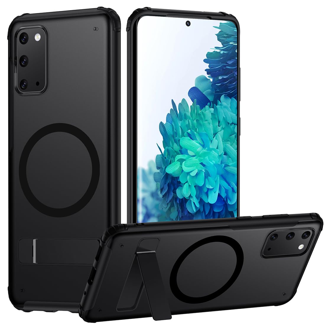 TIANNIUKE Magnetic Case for Samsung Galaxy S20 Plus,Compatible with MagSafe,Adjustable Kickstand,Translucent Matte Anti-Fingerprint,Shockproof Protective Phone Case for Galaxy S20 Plus Case