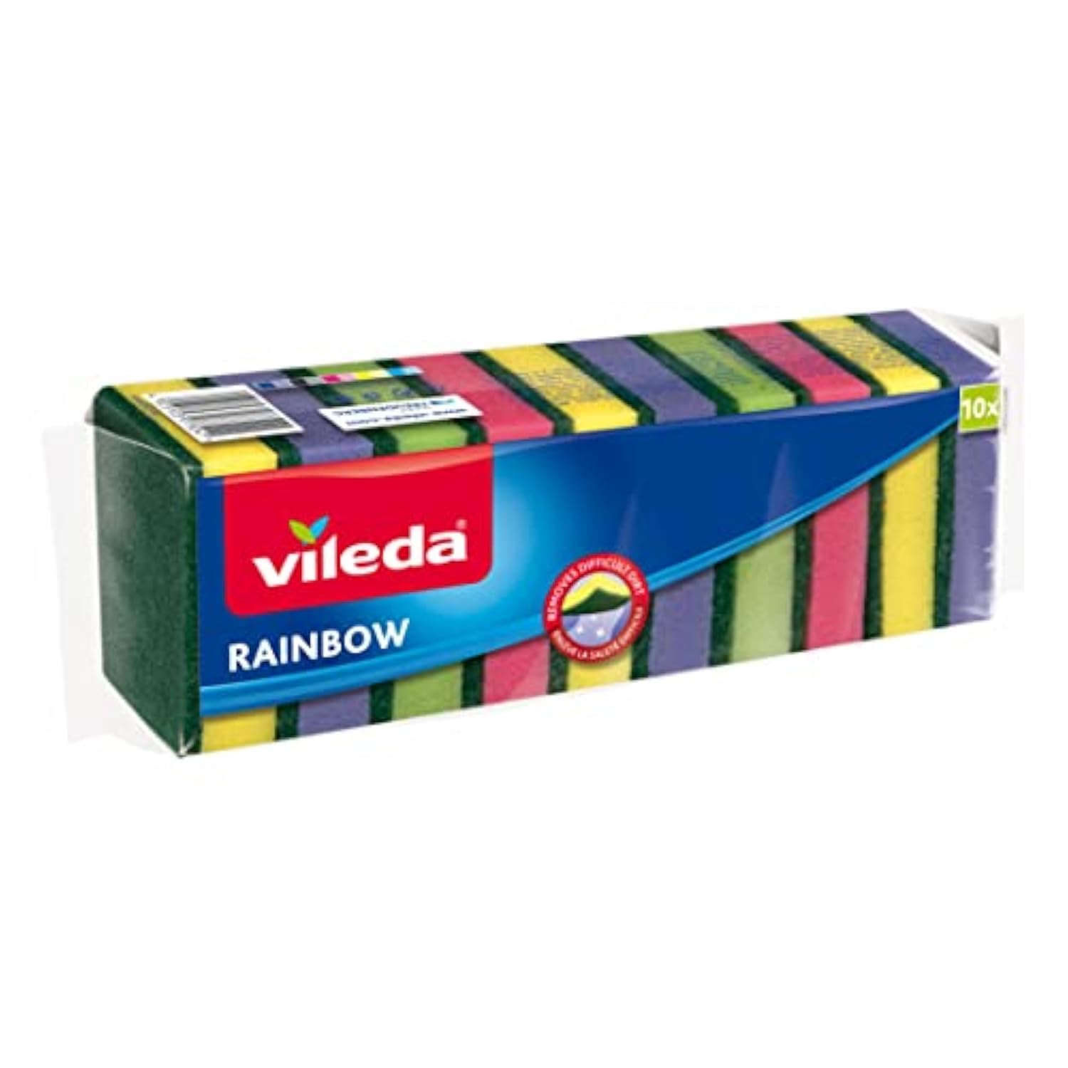 Vileda Rainbow dishwashing Sponge 10 pcs multiple color
