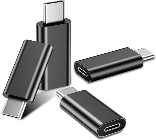 Temdan Paquete de 4 adaptadores Lightning a USB C para iPhone 1515 Pro15 Pro Max15 Plus, cable de conector de cargador tipo C, color negro