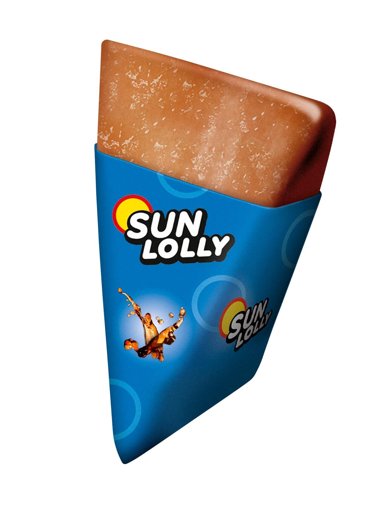 Sun Lolly Wassereis Cola 12er Vorratspack | Mit Fruchtsaft | Zum Selbsteinfrieren | Ohne künstliche Aromen | Frei von Süßungsmittel | Laktosefrei | Glutenfrei | 12 x 480ml