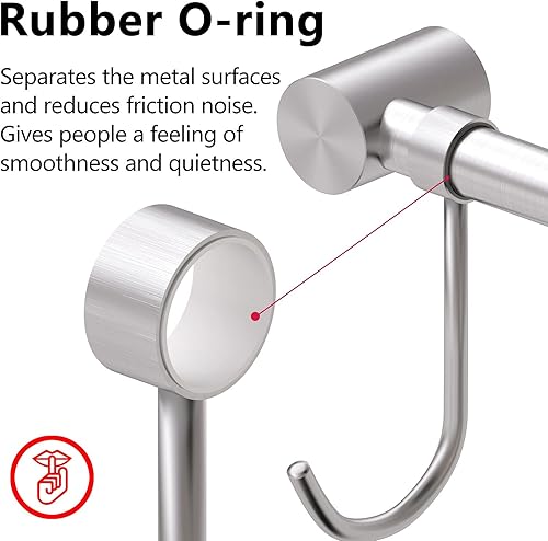 Miniatura 2 de Estante colgante de cocina, soporte para ollas de pared de 20 pulgadas con 10 ganchos deslizantes silenciosos, organizador de rieles para utensilios