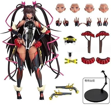 16cm Taimanin Game Action Figure Mizuki Yukikaze Articulated Face-Changing Replaceable Figure Model Multiple Accessories Movable Joints