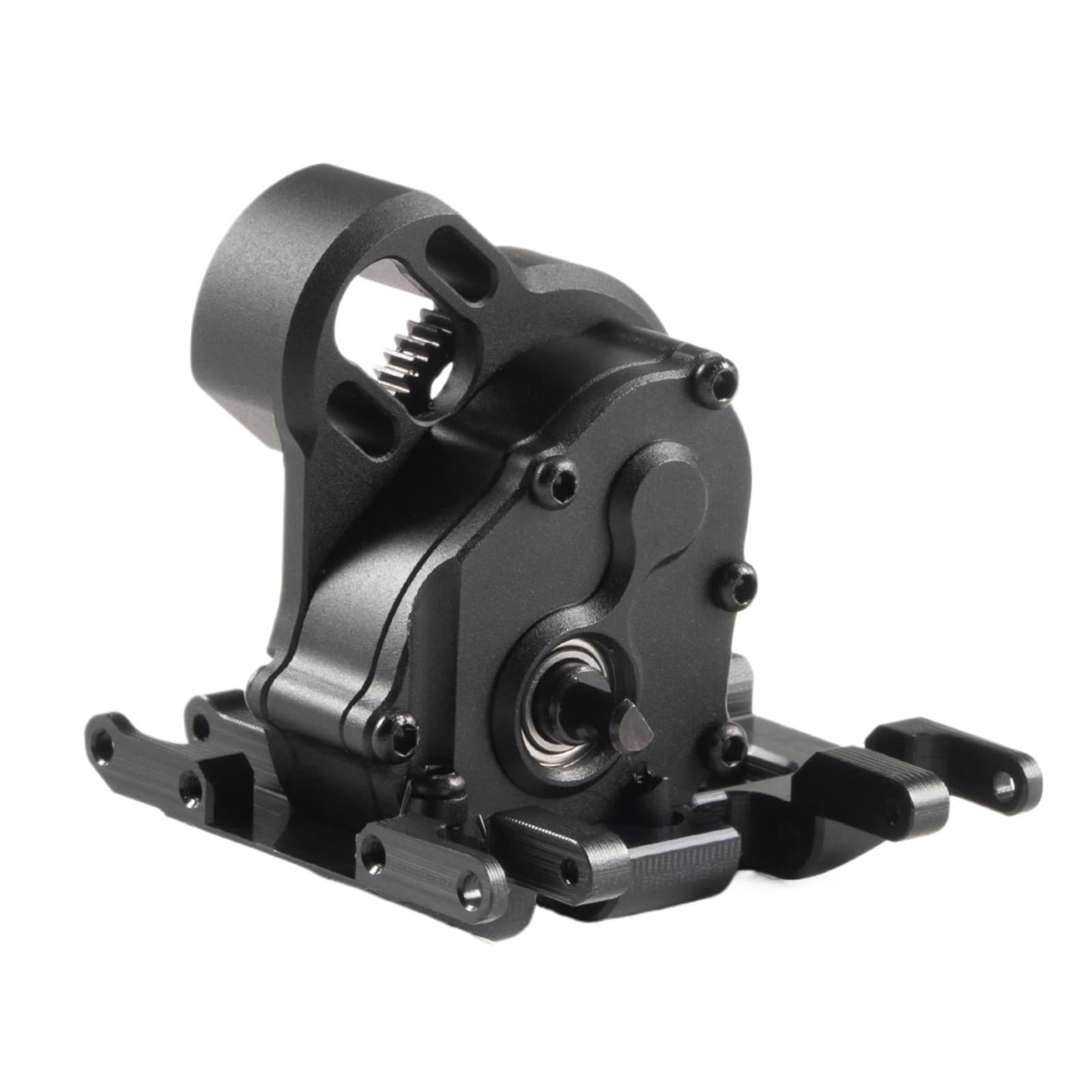 BGDIEAKIN MR24 Transmission 21% Overdrive with for De-lrin Skid for SCX24 AX24 Custom Build 1/24 RC Rock Crawler Performance Upgrade(Black Transmission)