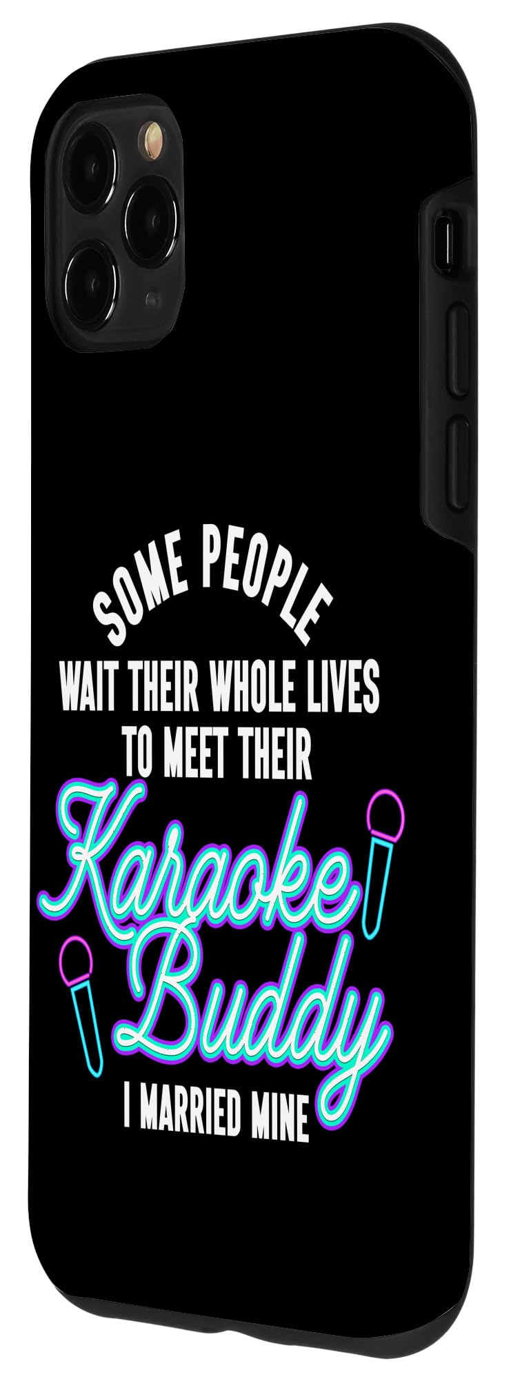 iPhone 11 Pro Max Karaoke Singer Husband Wife Marriage Wedding 80s Retro Case - Image 2