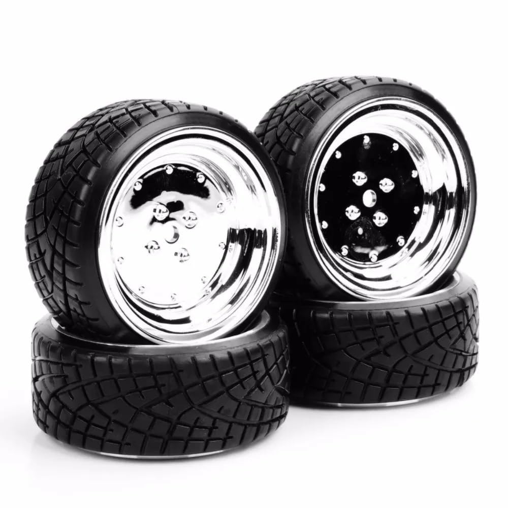 Cerchioni e pneumatici RC in scala 1/10 con offset da 6 mm e esagono da 12 mm compatibili con vari accessori per modelli di auto su strada