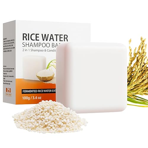 Champú y acondicionador de agua de arroz, agua de arroz fermentada 2 en 1 para el crecimiento e hidratación del cabello, para cabello seco dañado,
