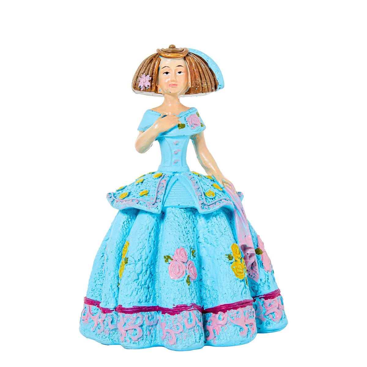 Alexandra House Living Figura Decorativa Menina Celeste Acrílico Plástico Melamina 11 x 11 x 15 cm