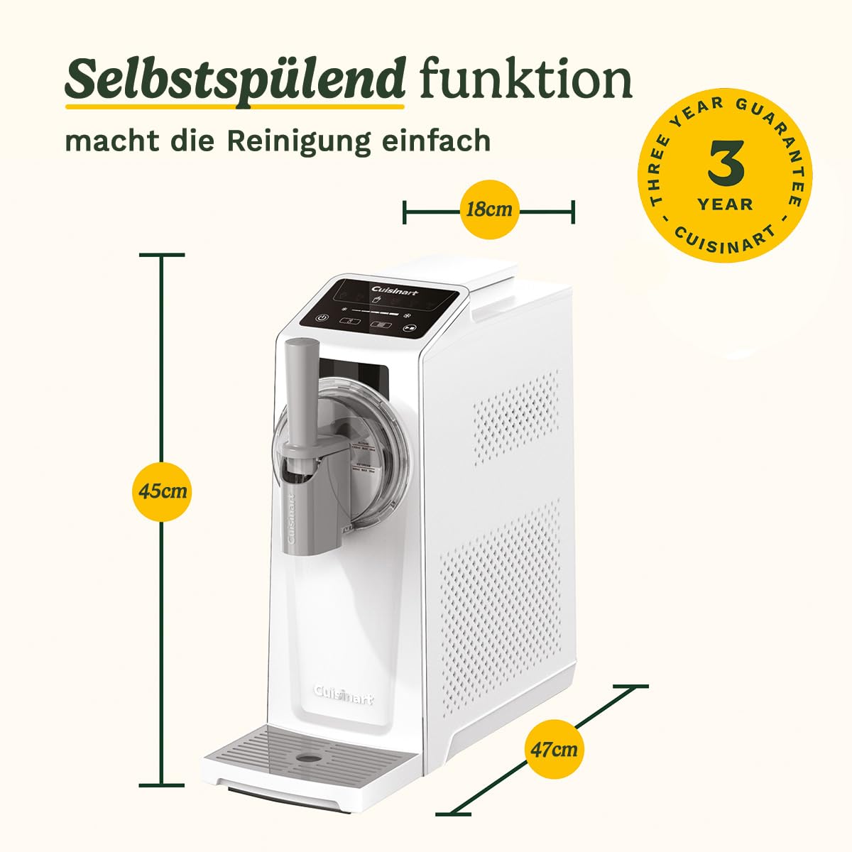 Cuisinart Frost Fusion – Gefrorene Getränke und Softeis in einem Gerät | 6 Voreinstellungen | Slushies, Frozen Cocktails, Frappés, Gefrorener Wein, Sorbet und Softeis | Fertig in 30 Minuten