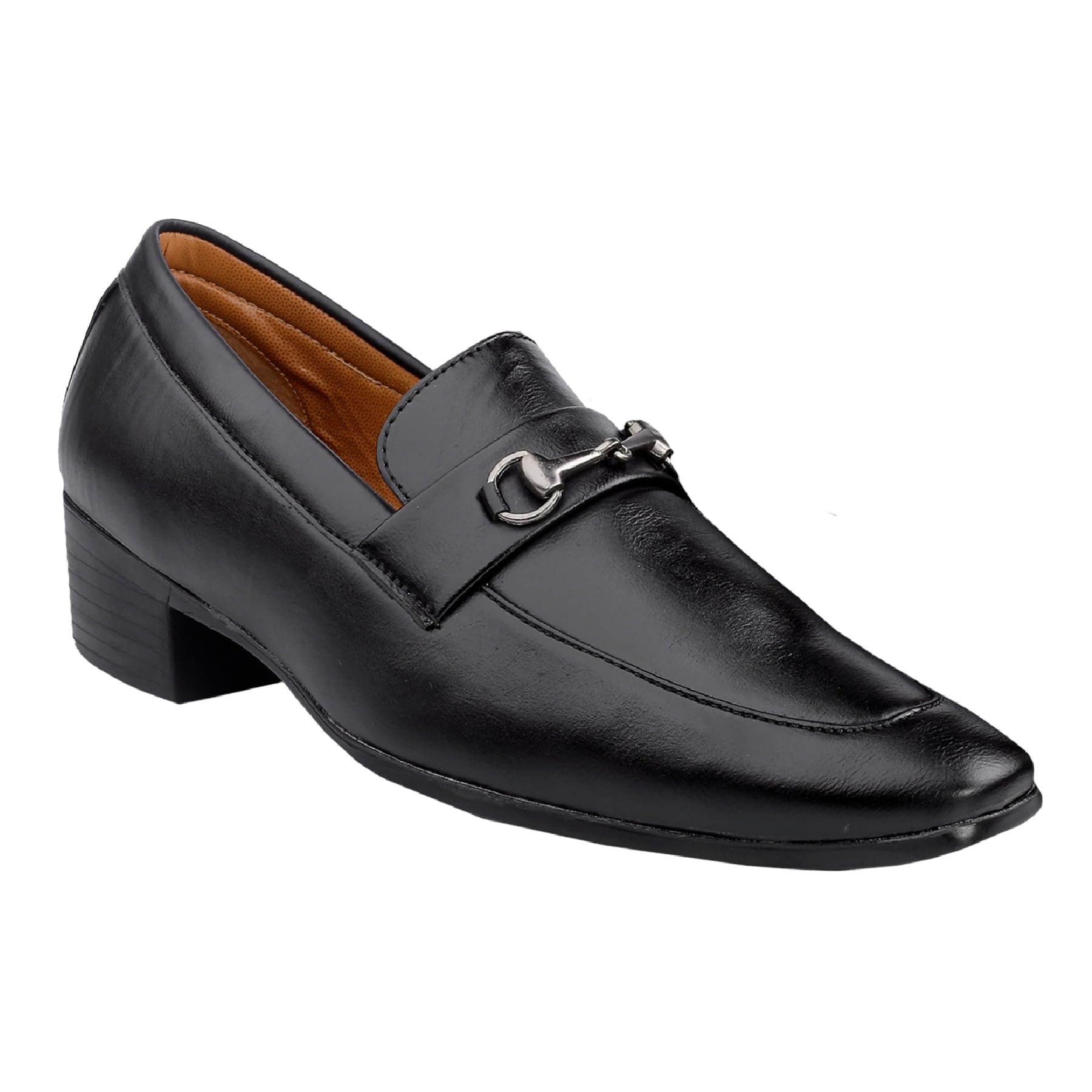 bxxy Men's 2 Inch Heel Height Increasing Formal Buckle Slip-on Moccasin Shoes-picture-55